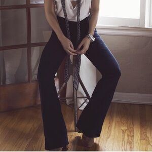 nasty gal dark high waisted flare jeans